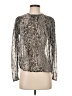 Aqua Silver Long Sleeve Blouse Size XS - photo 1