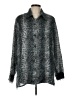 Selene Sport 100% Polyester Animal Print Silver Long Sleeve Blouse Size L - photo 1