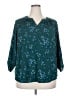 41Hawthorn Floral Teal 3/4 Sleeve Blouse Size 2X - photo 1
