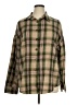 Fantaslook 100% Polyester Plaid Green Long Sleeve Blouse Size XL - photo 1