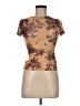 Miaou Brown Short Sleeve Top Size M - photo 1