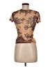 Miaou Brown Short Sleeve Top Size M - photo 2