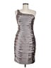 Adrianna Papell Metallic Silver Cocktail Dress Size 6 - photo 1