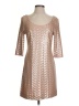 Etcetera Metallic Tan Cocktail Dress Size 00 - photo 1