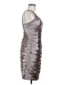 Adrianna Papell Metallic Silver Cocktail Dress Size 6 - photo 4