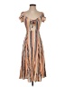 Leith 100% Rayon Stripes Tan Casual Dress Size XXS - photo 1
