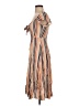 Leith 100% Rayon Stripes Tan Casual Dress Size XXS - photo 5