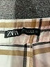 Zara Plaid Ivory Casual Pants Size S - photo 7