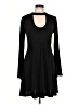 BCBGeneration Solid Black Casual Dress Size L - photo 1