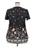 Bebonnie Floral Black Short Sleeve Blouse Size XXL - photo 2