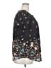 Bebonnie Floral Black Short Sleeve Blouse Size XXL - photo 4