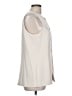 LOFT Versa 100% Polyester Ivory Sleeveless Blouse Size L - photo 4