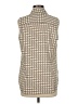 Ann Taylor 100% Polyester Tweed Ivory Sleeveless Blouse Size M - photo 2
