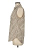 Ann Taylor 100% Polyester Tweed Ivory Sleeveless Blouse Size M - photo 5