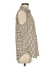 Ann Taylor 100% Polyester Tweed Ivory Sleeveless Blouse Size M - photo 4