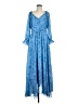 Taylor 100% Polyester Blue Casual Dress Size 6 - photo 1