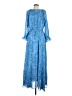 Taylor 100% Polyester Blue Casual Dress Size 6 - photo 2