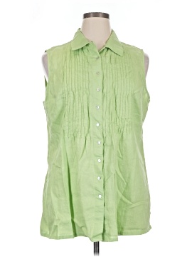 Soft Surroundings Sleeveless Button Down Shirt