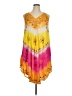 Assorted Brands 100% Rayon Tie-dye Yellow Casual Dress Size XL (estimated) - photo 1