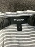 Theory Stripes Silver Long Sleeve Blouse Size L - photo 7