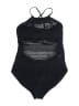 Time and Tru Houndstooth Black One Piece Swimsuit Size 16 - photo 1