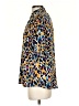 Jade Animal Print Blue Short Sleeve Blouse Size S - photo 5