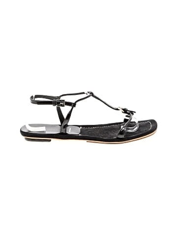 Prada Leather T-Strap Sandals (view 1)