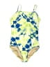 Old Navy Tie-dye Yellow One Piece Swimsuit Size 8 - photo 1