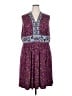 Wisp Paisley Purple Casual Dress Size 20 - photo 1