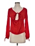 Intermix Red Long Sleeve Silk Top Size 0 - photo 1