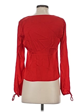 Intermix Long Sleeve Silk Top (view 2)