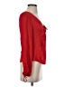Intermix Red Long Sleeve Silk Top Size 0 - photo 4