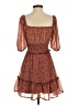 Blue Rain 100% Polyester Hearts Brown Casual Dress Size S - photo 2