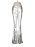 Muche et Muchette 100% Polyester Metallic Silver Casual Pants Size XS - photo 1