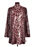 Dennis by Dennis Basso Animal Print Burgundy Blazer Size L - photo 2