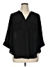 Torrid 100% Polyester Black 3/4 Sleeve Blouse Size 1X Plus (1) - photo 1