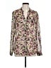 Kut from the Kloth 100% Polyester Floral Pink Long Sleeve Blouse Size L - photo 1