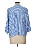 St. John's Bay 100% Rayon Stripes Blue 3/4 Sleeve Blouse Size L - photo 2