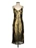 Express 100% Polyester Metallic Gold Cocktail Dress Size S - photo 1