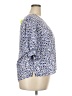 Well Worn 100% Recycled Polyester Blue 3/4 Sleeve Blouse Size XXL - photo 4