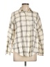 Blu Pepper 100% Cotton Plaid Ivory Long Sleeve Button-Down Shirt Size L - photo 1