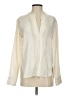 Helmut Lang 100% Silk Ivory Long Sleeve Silk Top Size S - photo 1