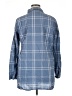 dip 100% Cotton Plaid Blue Long Sleeve Button-Down Shirt Size XL - photo 2