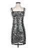 Sisley 100% Polyester Metallic Silver Cocktail Dress Size XS - photo 1