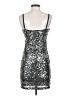 Sisley 100% Polyester Metallic Silver Cocktail Dress Size XS - photo 2
