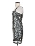 Sisley 100% Polyester Metallic Silver Cocktail Dress Size XS - photo 5