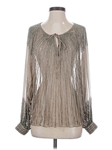Parker Long Sleeve Silk Top (view 1)