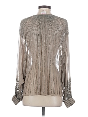 Parker Long Sleeve Silk Top (view 2)