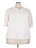 Design History 100% Cotton Ivory 3/4 Sleeve Blouse Size 3X - photo 1