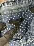 J.Crew 100% Cotton Polka Dots Blue Long Sleeve Button-Down Shirt Size 4 - photo 7